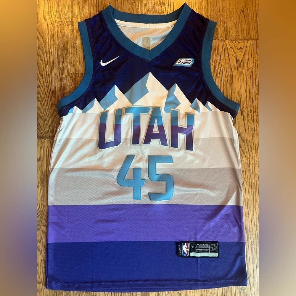 Nike Utah Jazz Donavan Mitchell Swingman Jersey Purple Men's Size Large EUC